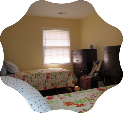 A bright, home-like bedroom