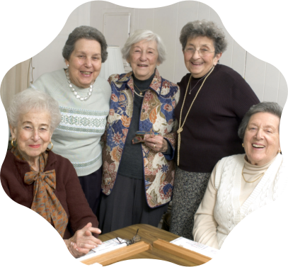 A group of residents enjoying each other's company